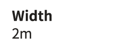 Width 2m