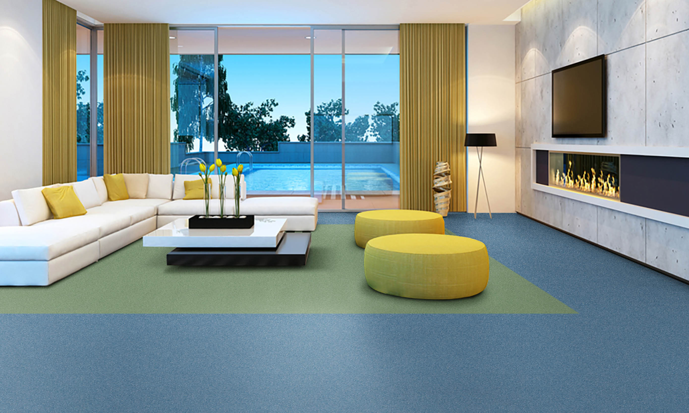 Contemporary villa living room 