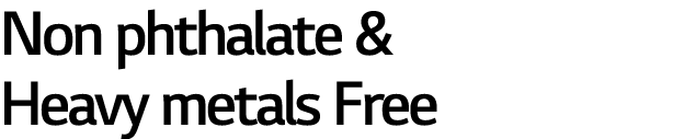 Non phthalate & Heavy metals Free