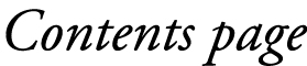 Contents page