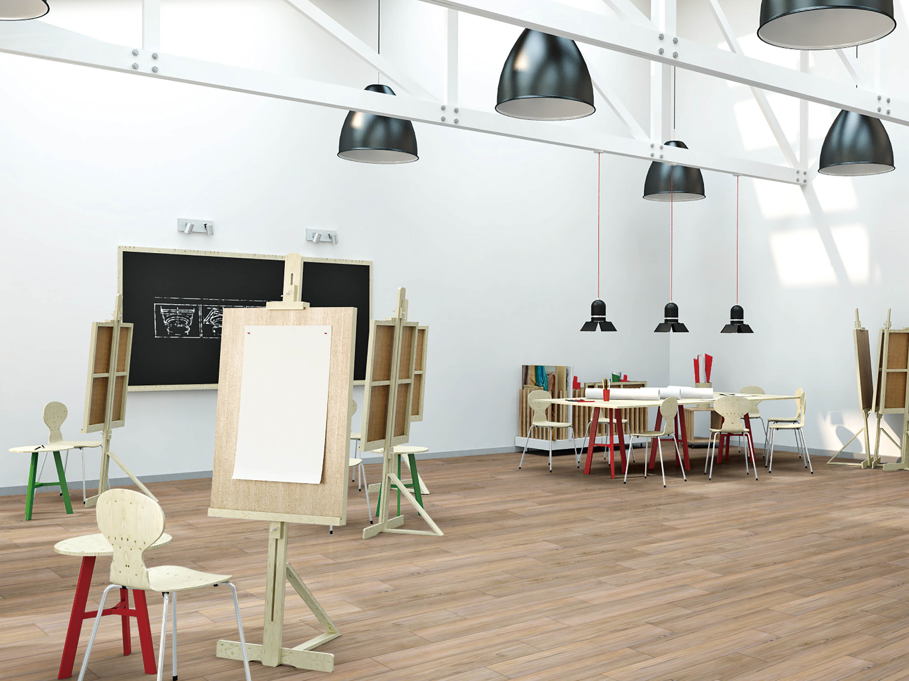 modern interior of artist s workshop  High resolution illustration ; Shutterstock ID 54976801