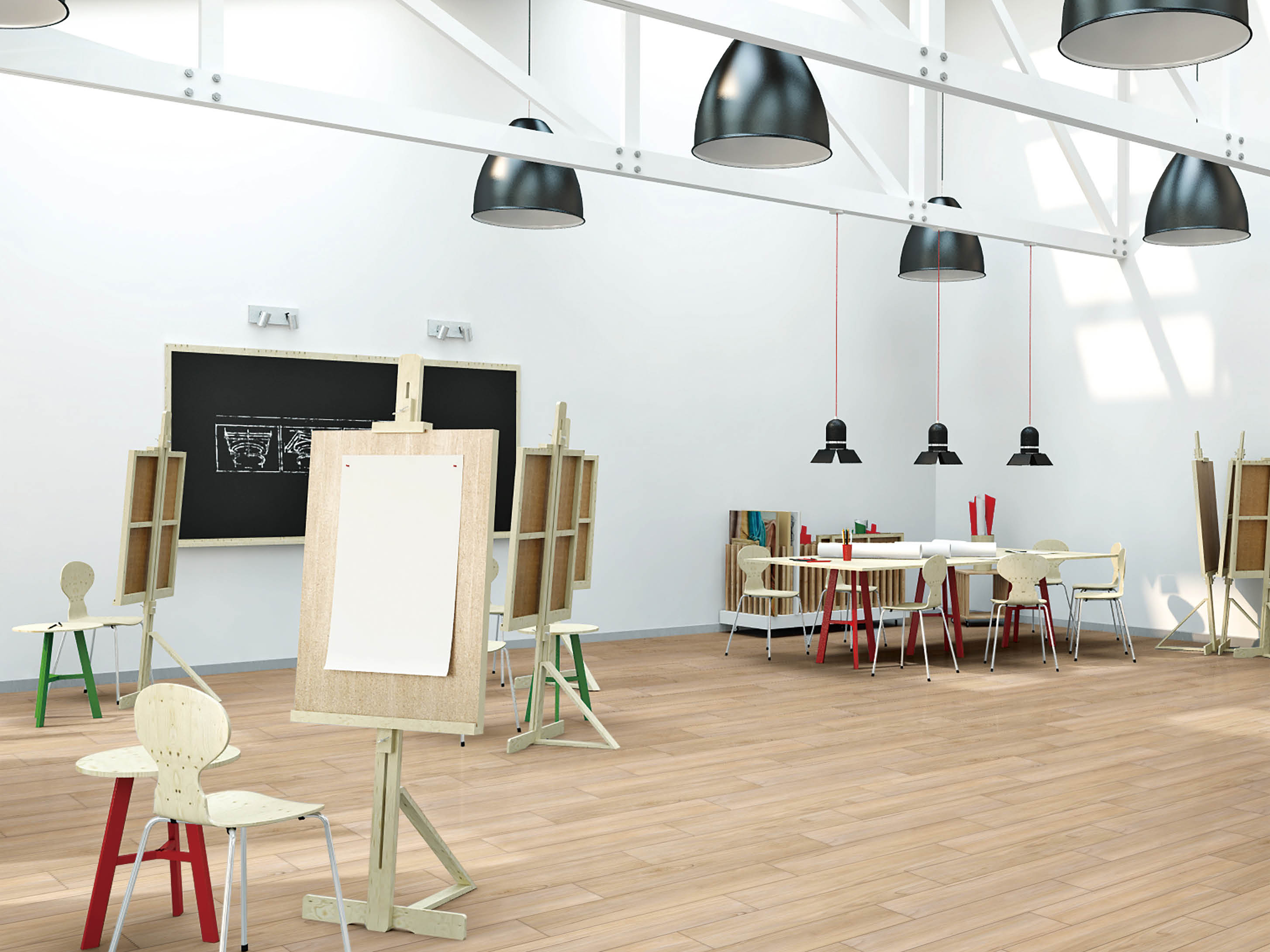 modern interior of artist s workshop  High resolution illustration ; Shutterstock ID 54976801