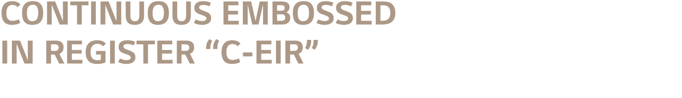 Continuous Embossed In register “c EIR”